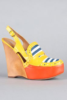 Jeffrey Campbell The Denney Shoe in Orange Multi Stripe - Lyst