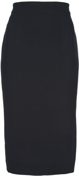 Lanvin Pencil Skirt in Black - Lyst