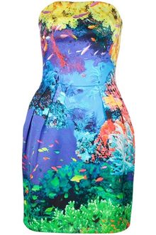 Mary Katrantzou Strapless Dress - Lyst