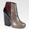 Pierre Hardy Colorblock Leather and Suede Platform Ankle Boots in Gray (grey) - Lyst