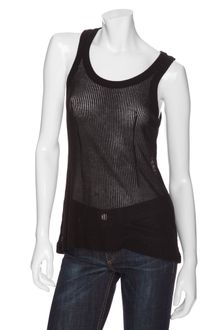 Rag & Bone/knit Sheer Ribbed Tank - Lyst