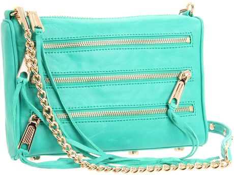 Rebecca Minkoff Mini 5 Zip Clutch in Green (bright green) - Lyst