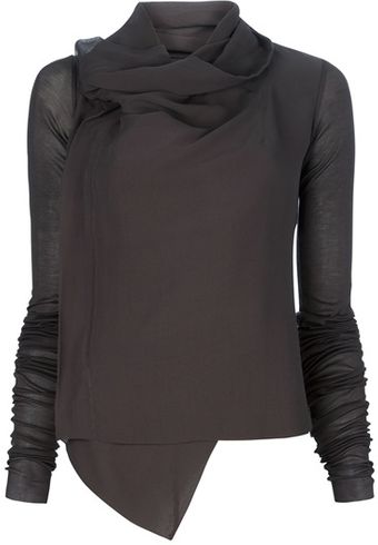 Rick Owens Silk Biker Jacket - Lyst