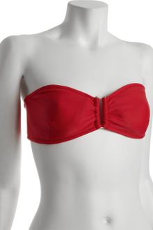 Shoshanna Red Ubar Bandeau Bikini Top - Lyst