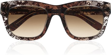 Valentino Dframe Laceprint Acetate Sunglasses in Black - Lyst