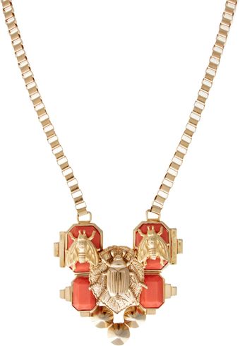  Asos Boxchain Collar Necklace with Bug Detail 