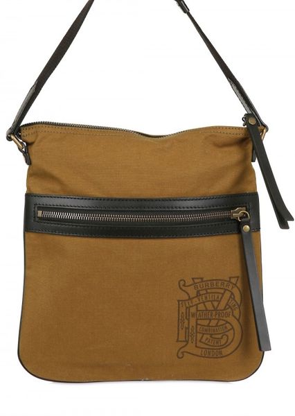 Burberry Front Zip Crossbody Bag in Beige for Men - Lyst