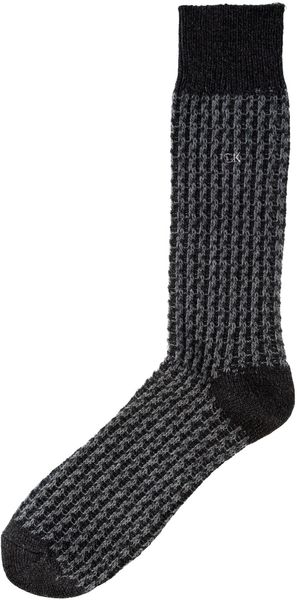 Calvin Klein Casual Pattern Sock in Black for Men - Lyst