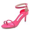Diane Von Furstenberg Baina Suede Mid Heel Sandals in Pink (fuchsia) - Lyst