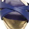 Elie Saab Multi Strap Platform Sandals in Blue (multi) - Lyst