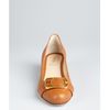 Fendi Whiskey Spalmati Canvas Buckle Detail Square Heel Pumps in Brown (whiskey) - Lyst