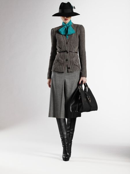 Gucci Wool/cashmere Gaucho Pants in Gray (grey) - Lyst