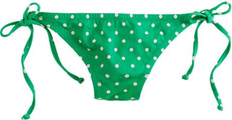 J.crew Polka Dot String Hipster in Green (succulent green) - Lyst