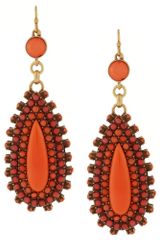 Jessica Simpson South Pacific Coral Teardrop Earrings