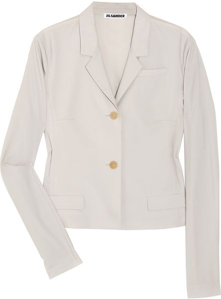Jil Sander Drawstringdetailed Wool Blazer in Gray - Lyst