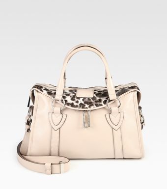  Serengeti Hair Calf Accented Satchel 