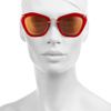 Miu Miu Cat Eyeframe Glitter Acetate and Metal Sunglasses in Red - Lyst