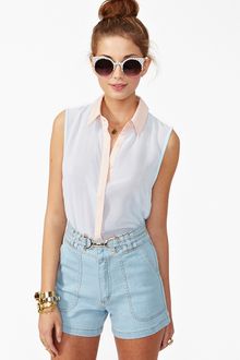 Nasty Gal Brie Denim Shorts - Lyst