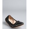 Prada Prada Sport Black Leather Bow Accent Ballet Flats in Black - Lyst