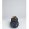 Prada Blue Leather Logo Moc Loafers in Blue for Men - Lyst