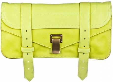 Proenza Schouler Ps1 Pochette Leather in Yellow (lemon) - Lyst