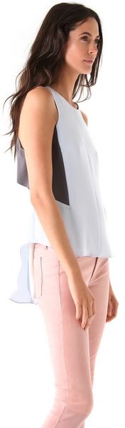 rag bone adeline top in white blue lyst rag bone adeline top in white blue lyst