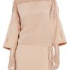 Reed Krakoff Paneled Stretchsilk Crepe Dress in Pink (blush) - Lyst
