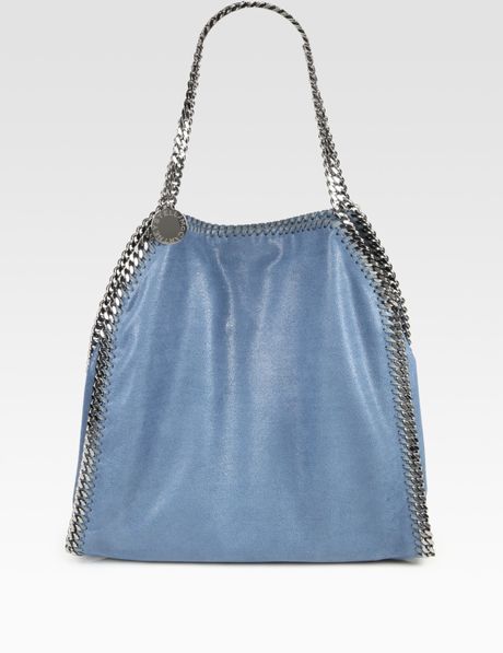 Stella Mccartney Shaggy Deer Baby Falabella Shoulder Bag in Blue (teal) - Lyst