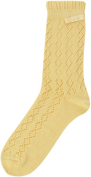 Therapy Ankle Pointelle Socks in Yellow - Lyst