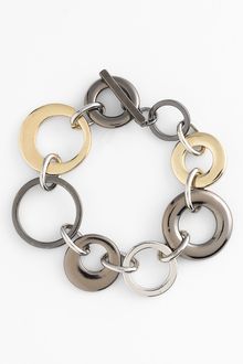 Ak Anne Klein Circle Link Line Bracelet - Lyst
