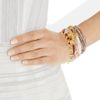 Alexander Mcqueen Skull Charm Python Wrap Bracelet in Gold (white) - Lyst