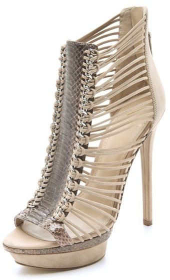 B Brian Atwood Frontera Suede Platform Booties - Lyst