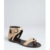 Bottega Veneta Mocha Leather Buckle and Cutout Ankle Flat Sandals in Brown (mocha) - Lyst