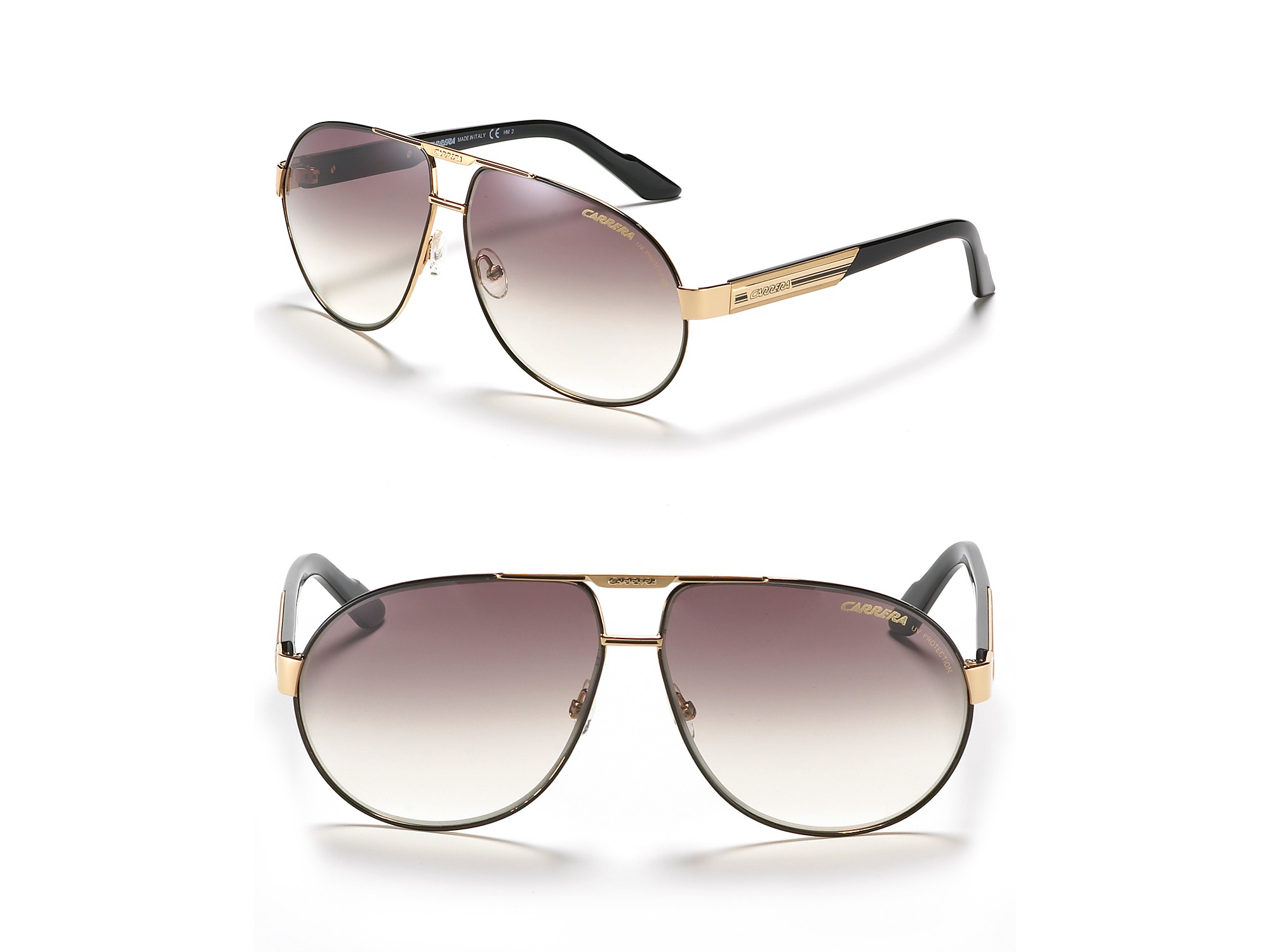 Carrera Daytona Sporty Metal Aviator Sunglasses in Gold for Men (gold