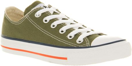 Converse All Star Ox Low Khakired Canvas in Green for Men (khaki) - Lyst