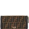Fendi Zucca Jacquard Wallet in Brown (tobacco) - Lyst