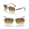 Giorgio Armani Top Bar Aviator Sunglasses in Gold (light gold) - Lyst