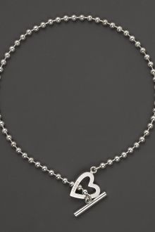 Gucci Sterling Silver Toggle Heart Necklace 16 L - Lyst
