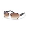 Gucci Split Temple Aviator Sunglasses with Crystal Ggs in Silver (shiny dark ruthenium) - Lyst