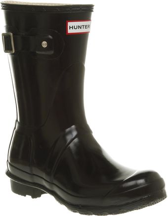 Hunter Short Classic Welly Black Gloss - Lyst