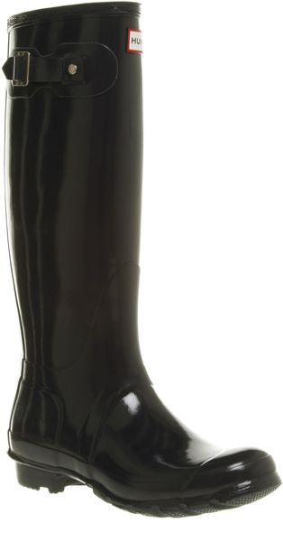 Hunter Original Welly Womens Navy Gloss - Lyst