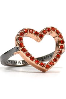 Marc By Marc Jacobs Annabelle Pavé Heart Ring - Lyst