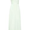 Marchesa Oneshoulder Plissé Organza Gown in Green (mint) - Lyst