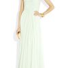 Marchesa Oneshoulder Plissé Organza Gown in Green (mint) - Lyst