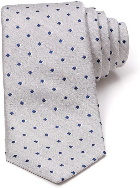 Michael Kors Micro Doublesquare Neat Classic Tie in Gray for Men (grey navy) - Lyst