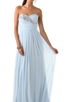 Notte By Marchesa Strapless Gown with Embroidered Bodice - Lyst