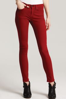 Rag & Bone Skinny Jeans High Rise in Red - Lyst