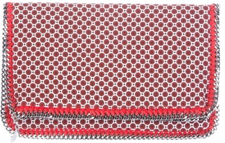Stella Mccartney Chain Trim Clutch in Red - Lyst