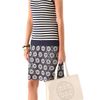 Tory Burch Perf Logo Small Tote in White (ivory) - Lyst