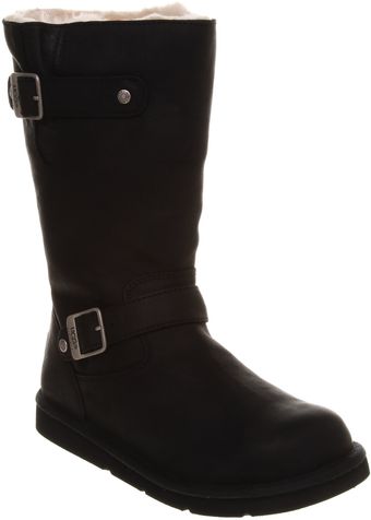  Kensington Biker Boot Black Leather 